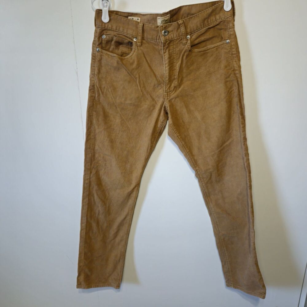 J.Crew 770 Men’s Straight Fit Corduroy Pants 30x30 Tan Brown Camel Stretch